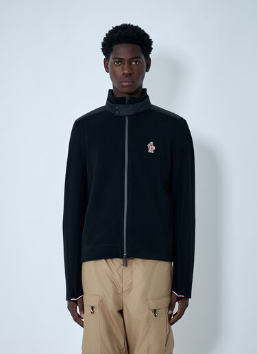 LN-CC® - Moncler Grenoble: Logo Patch Zip-Up Jacket - Black Moncler Grenoble Logo Patch Zip-Up Jacket Black mog0362001