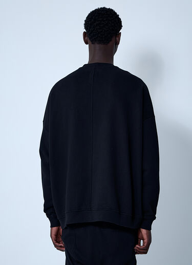 Rick Owens x Champion 텍스트 프린트 후드티셔츠  블랙 roc0161003