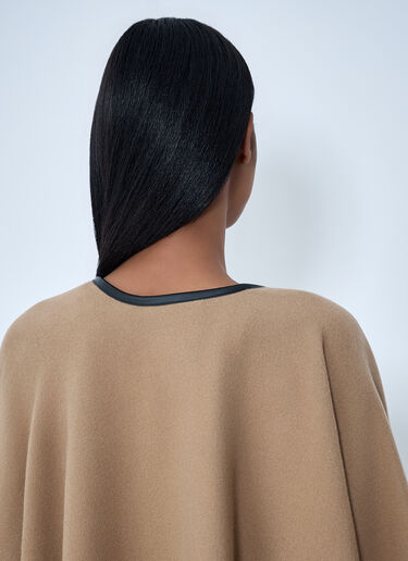 LN-CC® - Max Mara: Logo Motif Poncho - Camel Max Mara Logo Motif Poncho Camel max0263048