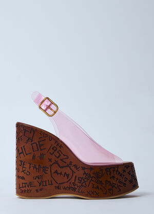 Chloé Maxime Wedge Sandals Pink chl0260017