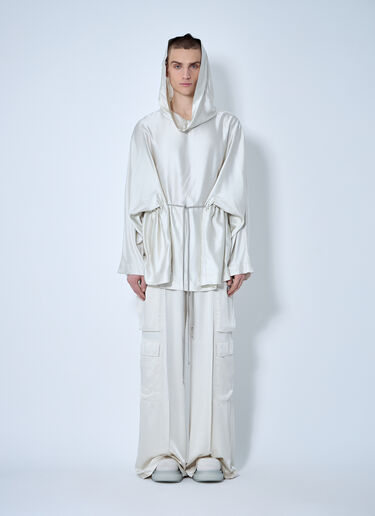 LN-CC® - Rick Owens: Hooded Tunic Top - Beige Rick Owens Hooded Tunic Top Beige ric0160008