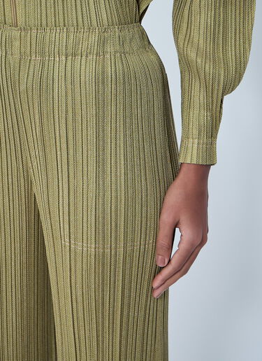 LN-CC® - Pleats Please Issey Miyake: 골지 니트 팬츠 - 노랑 Pleats Please Issey Miyake 골지 니트 팬츠 노랑 plp0263011