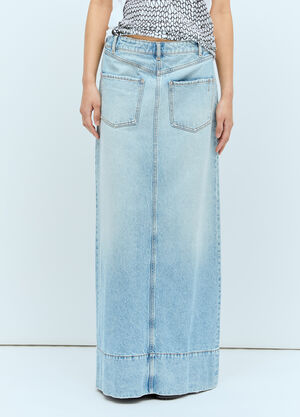 LN-CC® - Sportmax: Backwards Denim Skirt - Blue Sportmax Backwards Denim Skirt Blue spx0256004