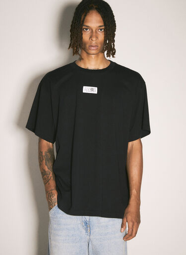 LN-CC® - MM6 Maison Margiela: Logo Patch T-Shirt - Black MM6 Maison Margiela Logo Patch T-Shirt Black mmm0155005