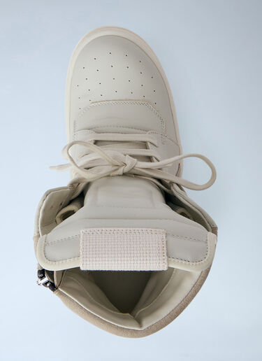 LN-CC® - Rick Owens: Geobasket Sneakers - White Rick Owens Geobasket Sneakers White ric0264015