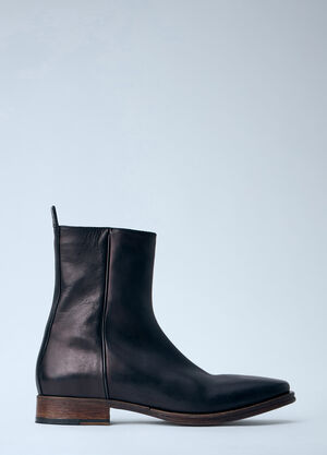 Acne Studios Leather Ankle Boots Black acn0164015