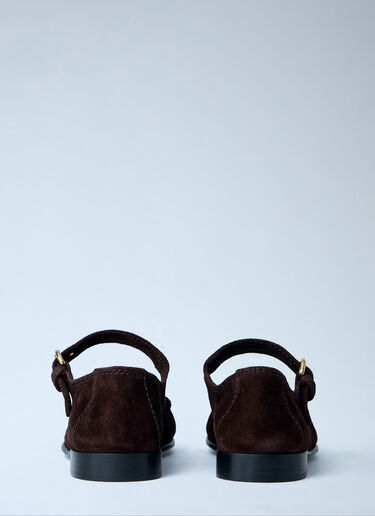 Miu Miu スエード メリージェーン ローファー ブラウン miu0263023