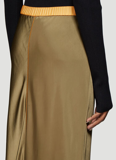 Helmut Lang Satin Slip Skirt Green hlm0237006