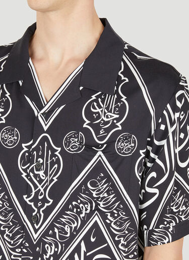 LN-CC® - GmbH: Graphic Print Bowling Shirt - Black GmbH Graphic Print Bowling Shirt Black gmb0150020
