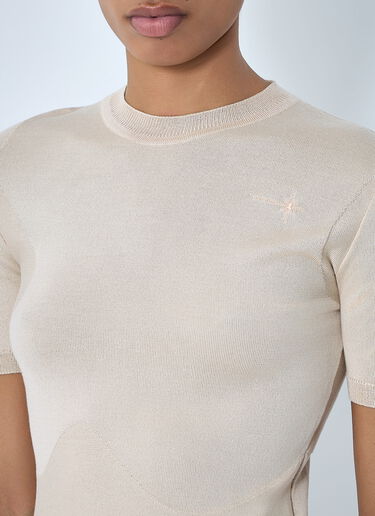 SKIN SERIES 파인 니트 반소매 톱 베이지 sks0264001