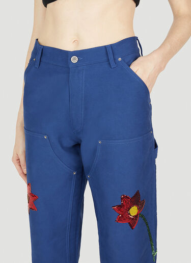 LN-CC® - Sky High Farm Workwear: 刺绣工装裤 - 深蓝色 Sky High Farm Workwear 刺绣工装裤 深蓝色 skh0352008