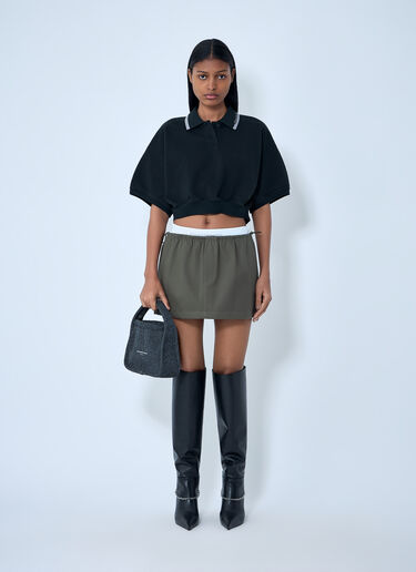Alexander Wang Cropped Polo Shirt Black awg0263022