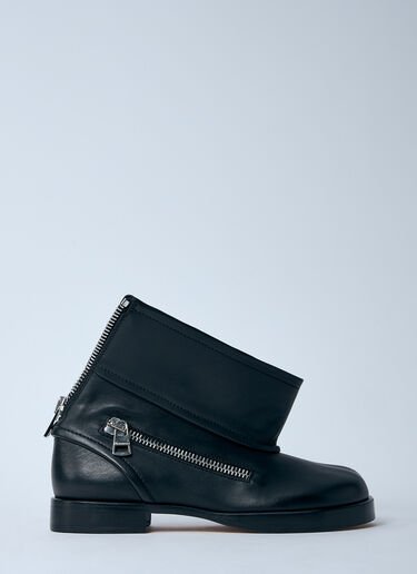 LN-CC® - JW Anderson: Leather Biker Boots - Black JW Anderson Leather Biker Boots Black jwa0260009