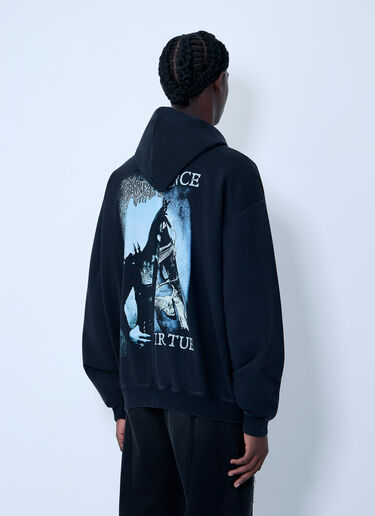 Vetements カットアップジップアップフーディー スウェットシャツ ブラック vet0162001