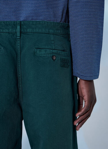 LN-CC® - Miu Miu: Relaxed-Fit Trousers - Green Miu Miu Relaxed-Fit Trousers Green miu0164033