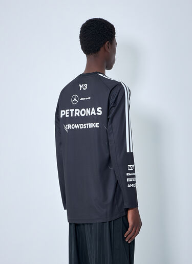 LN-CC® - Y-3 MERCEDES: Graphic Long Sleeve Jersey - Black Y-3 MERCEDES Graphic Long Sleeve Jersey Black yyy0364067