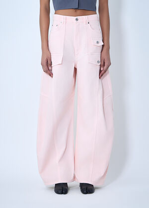 LN-CC® - Sportmax: High-Waisted Cargo Trousers - Pink Sportmax High-Waisted Cargo Trousers Pink spx0264002