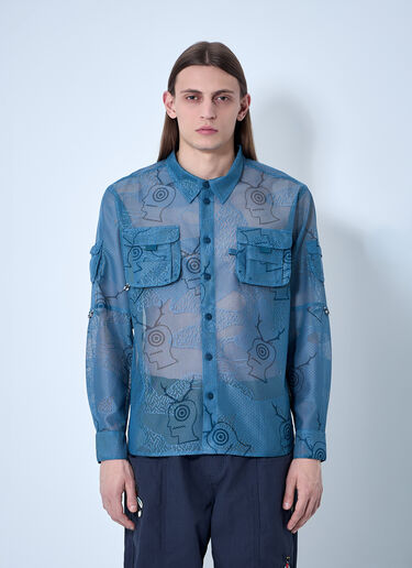 Brain Dead x SOUTH2 WEST8 网眼衬衫  蓝色 brw0160002