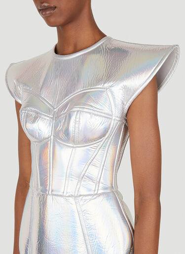 LN-CC® - Dolce & Gabbana: Metallic Bustier Dress - Silver Dolce & Gabbana Metallic Bustier Dress Silver dol0246027
