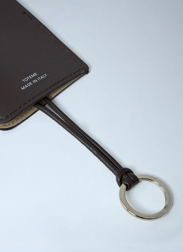 LN-CC® - TOTEME: Polished Leather Logo Keyring - Brown TOTEME Polished Leather Logo Keyring Brown tot0263063