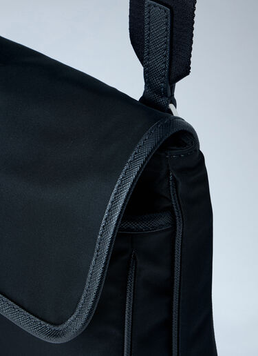 Prada Re-Nylon and Saffiano Leather Shoulder Bag Black pra0164012