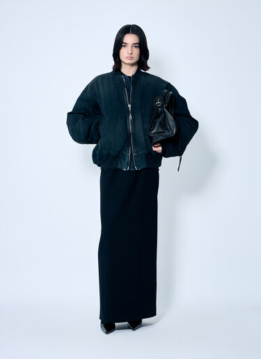 LN-CC® - Balenciaga: Distressed Bomber Jacket - Black Balenciaga Distressed Bomber Jacket Black bal0259003