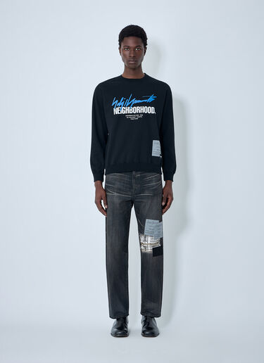 LN-CC® - Yohji Yamamoto: x Neighborhood Cotton Sweatshirt - Black Yohji Yamamoto x Neighborhood Cotton Sweatshirt Black yoy0164006