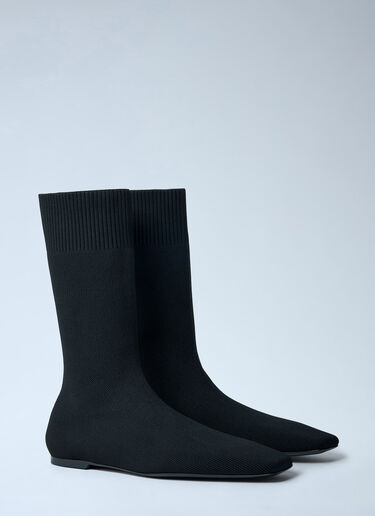 LN-CC® - TOTEME: Knit Sock Boots - Black TOTEME Knit Sock Boots Black tot0262015