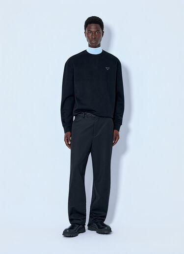 LN-CC® - Prada: Technical Cotton Sweatshirt - Black Prada Technical Cotton Sweatshirt Black pra0166006