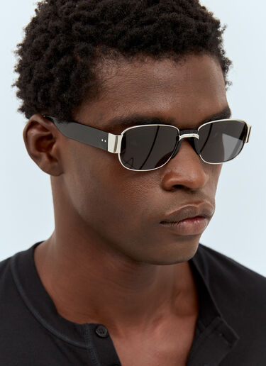 LN-CC® - Dries Van Noten: Square-Oval Sunglasses - Black Dries Van Noten Square-Oval Sunglasses Black vns0158001