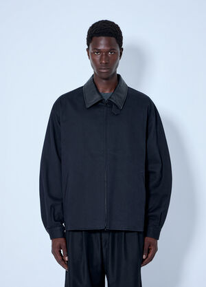 ssstein Sulfur Dyed Brush Chino Zip Jacket Black sss0164004