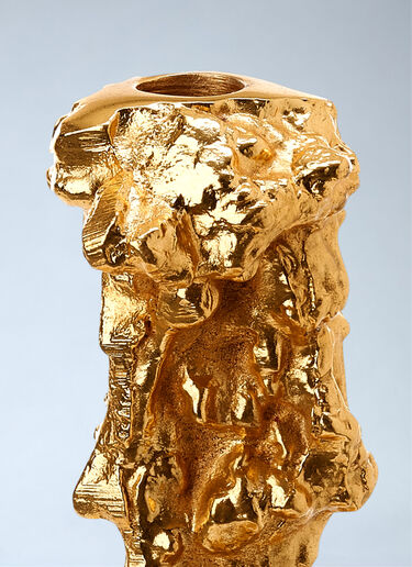 POLSPOTTEN Sculpted Metal Candle Holder Gold wps0692212
