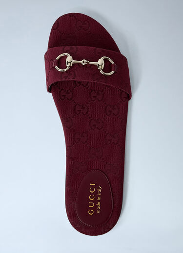 Gucci 马衔扣拖鞋  红色 guc0261061