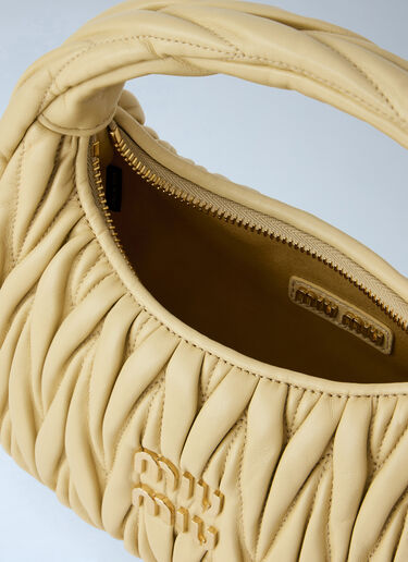 LN-CC® - Miu Miu: Wander Nappa Matelassé Hobo Bag - Yellow Miu Miu Wander Nappa Matelassé Hobo Bag Yellow miu0264200
