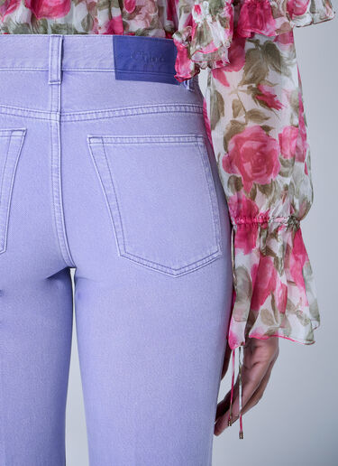 LN-CC® - Chloé: High-rise Flared Denim Trousers - Purple Chloé High-rise Flared Denim Trousers Purple chl0264018