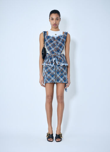 LN-CC® - Vivienne Westwood: Denim Sailor Mini Skirt - Blue Vivienne Westwood Denim Sailor Mini Skirt Blue vvw0264006