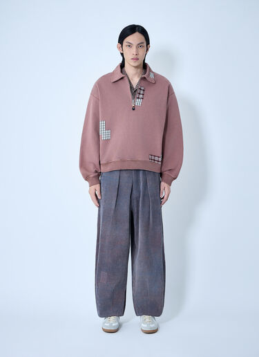 Story mfg. Geo Patchwork Sweatshirt Purple str0163001