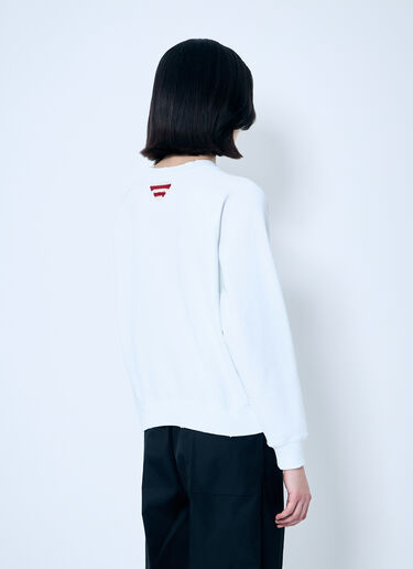 LN-CC® - Prada: Logo Print Sweatshirt - White Prada Logo Print Sweatshirt White pra0260011