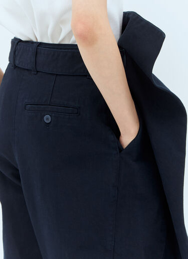 LN-CC® - JW Anderson: Fold-Over Pants - Navy JW Anderson Fold-Over Pants Navy jwa0257005