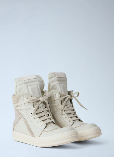 LN-CC® - Rick Owens: Geobasket Sneakers - White Rick Owens Geobasket Sneakers White ric0264015