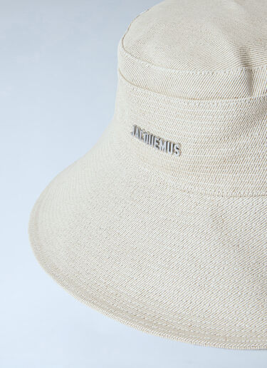 LN-CC® - Jacquemus: Le Bob De-Nîmes Bucket Hat - White Jacquemus Le Bob De-Nîmes Bucket Hat White jac0264002