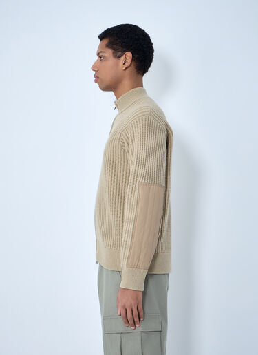 LN-CC® - Stüssy: Military Patch Zip Cardigan - Sand Stüssy Military Patch Zip Cardigan Sand sts0162007