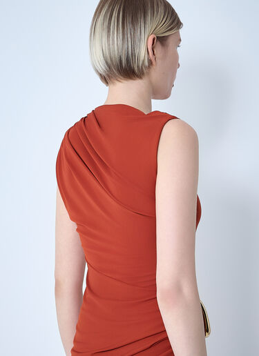 LN-CC® - Bottega Veneta: Viscose Jersey Dress - Orange Bottega Veneta Viscose Jersey Dress Orange bov0261006