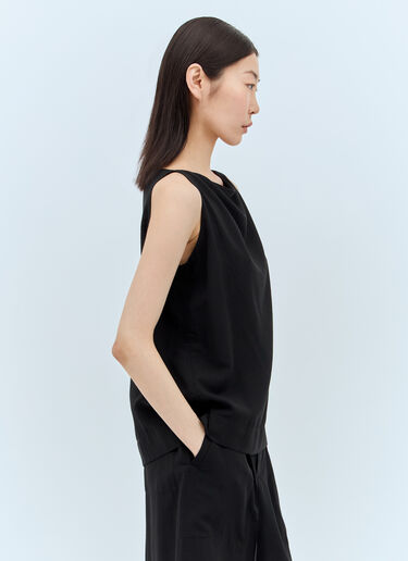 LN-CC® - Issey Miyake: Two As One Top - Black Issey Miyake Two As One Top Black ism0257008