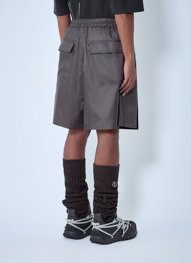 LN-CC® - Moncler + Rick Owens: Drawstring Midi Kilt Shorts - Grey Moncler + Rick Owens Drawstring Midi Kilt Shorts Grey mcs0363013