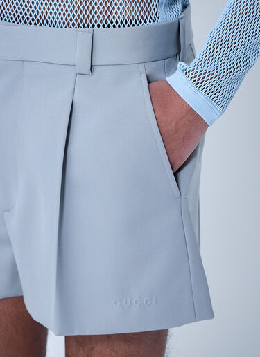 LN-CC® - Gucci: Wool Tailored Shorts - Grey Gucci Wool Tailored Shorts Grey guc0160007