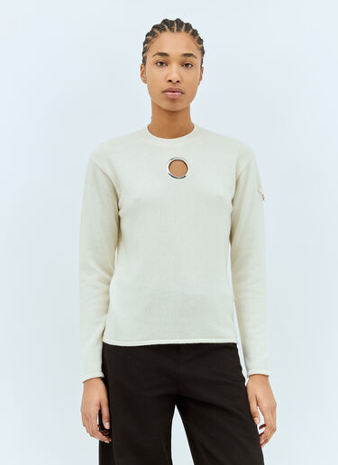 LN-CC® - Moncler x Willow Smith: Crewneck Sweater - Beige Moncler x Willow Smith Crewneck Sweater Beige mwi0258012