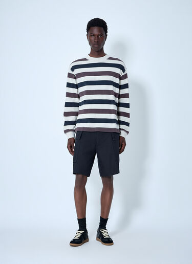LN-CC® - Margaret Howell: Striped Crewneck Sweatshirt - Multicolor Margaret Howell Striped Crewneck Sweatshirt Multicolor mhl0164004