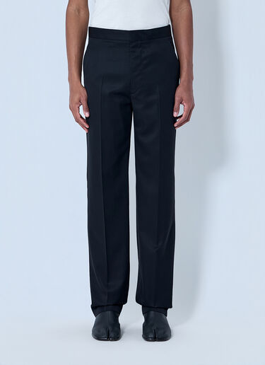 LN-CC® - Maison Margiela: Wool Tailored Trousers - Black Maison Margiela Wool Tailored Trousers Black mla0164106