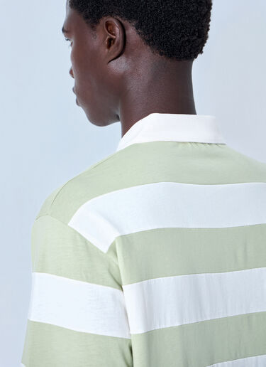 LN-CC® - Miu Miu: Striped Jersey Polo Shirt - Yellow Miu Miu Striped Jersey Polo Shirt Yellow miu0165004